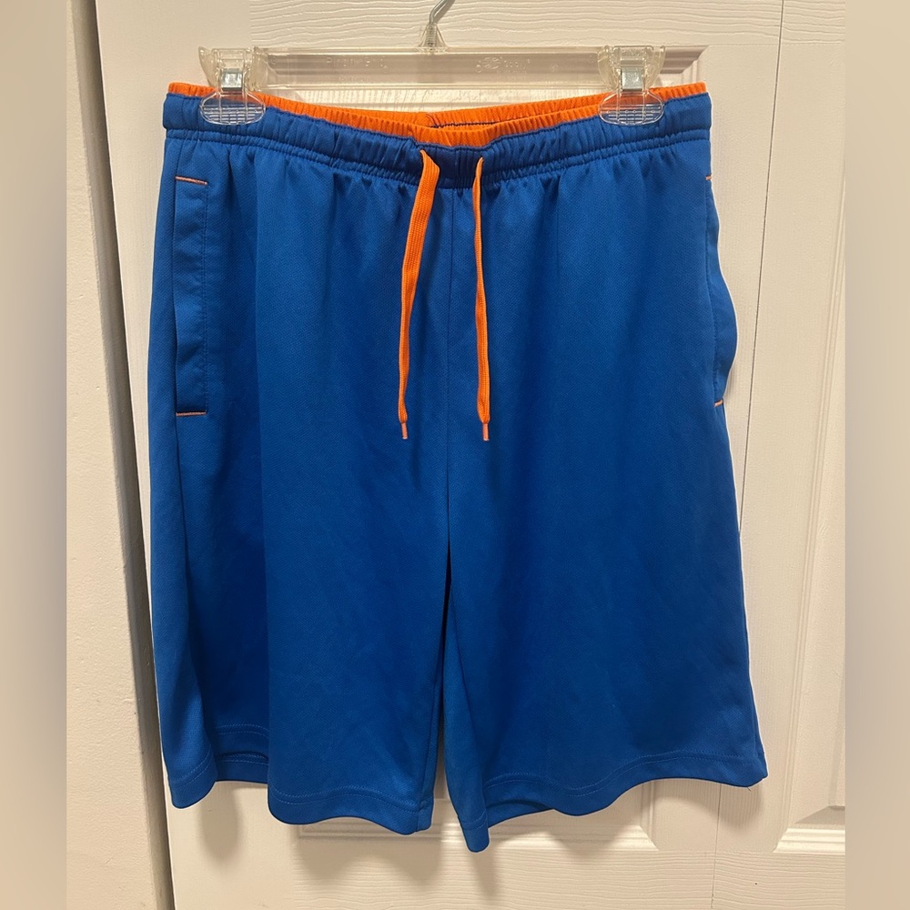 Blue and Orange Men's Shorts
